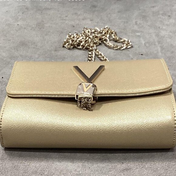 Mario Valentino Glitter Gold PVC Crossbody Bag - Picture 8 of 8